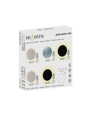 BORA BORA * APLIQUE LED REDONDO BLANCO - 16W 2700K